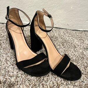 A New Day Black Strappy Heels - women’s 9.5